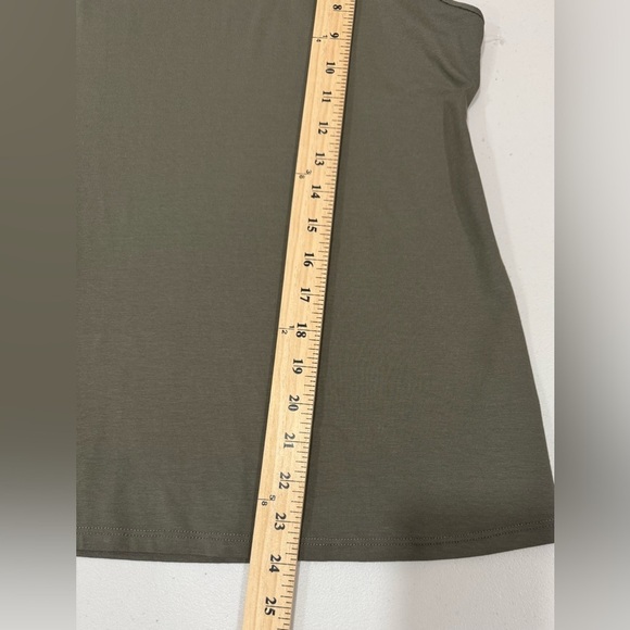 Eileen Fisher Sleeveless Top Long Khaki Green Size Medium - Picture 7 of 7